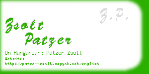 zsolt patzer business card